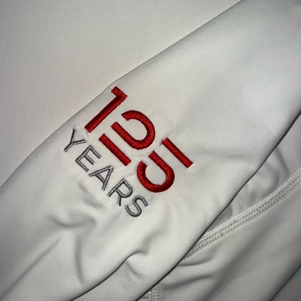 Peter Millar Women's White Raglan Sleeve Perth Layer 1/4 Zip Pullover XL- LOGO - Picture 3 of 7